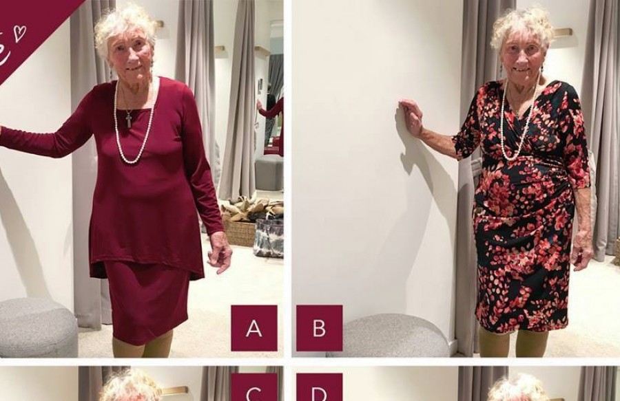 Mit viseljen a 93 éves hölgy az esküvőjén?