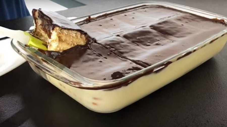 Sütés nélküli vaníliás krémes desszert